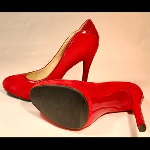 Red 9 inch Brian Atwood heels